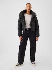 Gap Black Logo Heavyweight Puffer Coat - Image 3 of 6