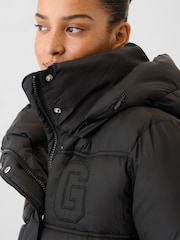 Gap Black Logo Heavyweight Puffer Coat - Image 4 of 6