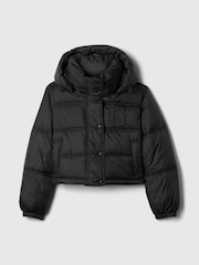 Gap Black Logo Heavyweight Puffer Coat - Image 5 of 6