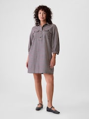 Gap Red Flannel Utility Mini Shirtdress - Image 1 of 5