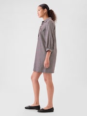 Gap Red Flannel Utility Mini Shirtdress - Image 2 of 5
