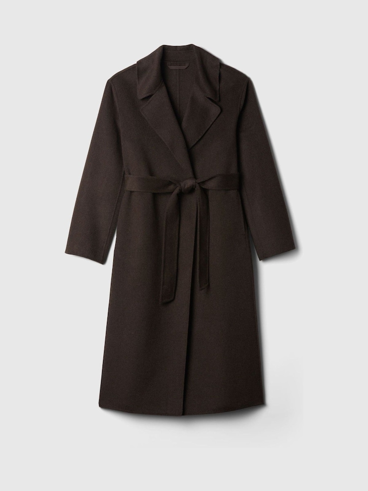 Gap Brown Belted Double Faced Wool-Blend Trench Coat - Image 5 of 5