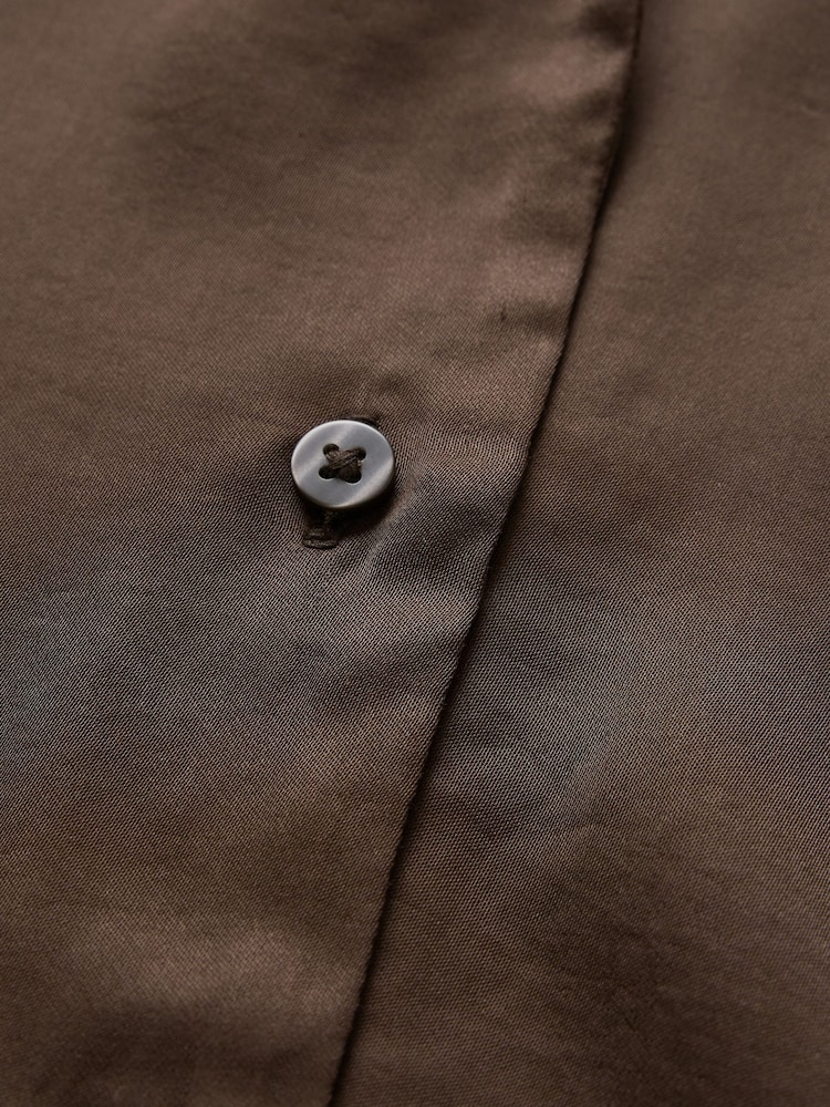 Gap Brown Satin Perfect Shirt - Image 5 of 5