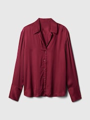 Gap Red Satin Perfect Shirt - Image 5 of 5
