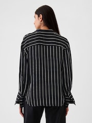 Gap Black Satin Perfect Shirt - Image 2 of 5