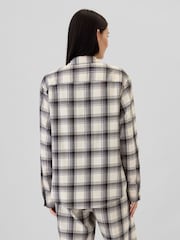 Gap Cream Matching Family Christmas Relaxed Flannel Pyjama Shirt - Image 2 of 4