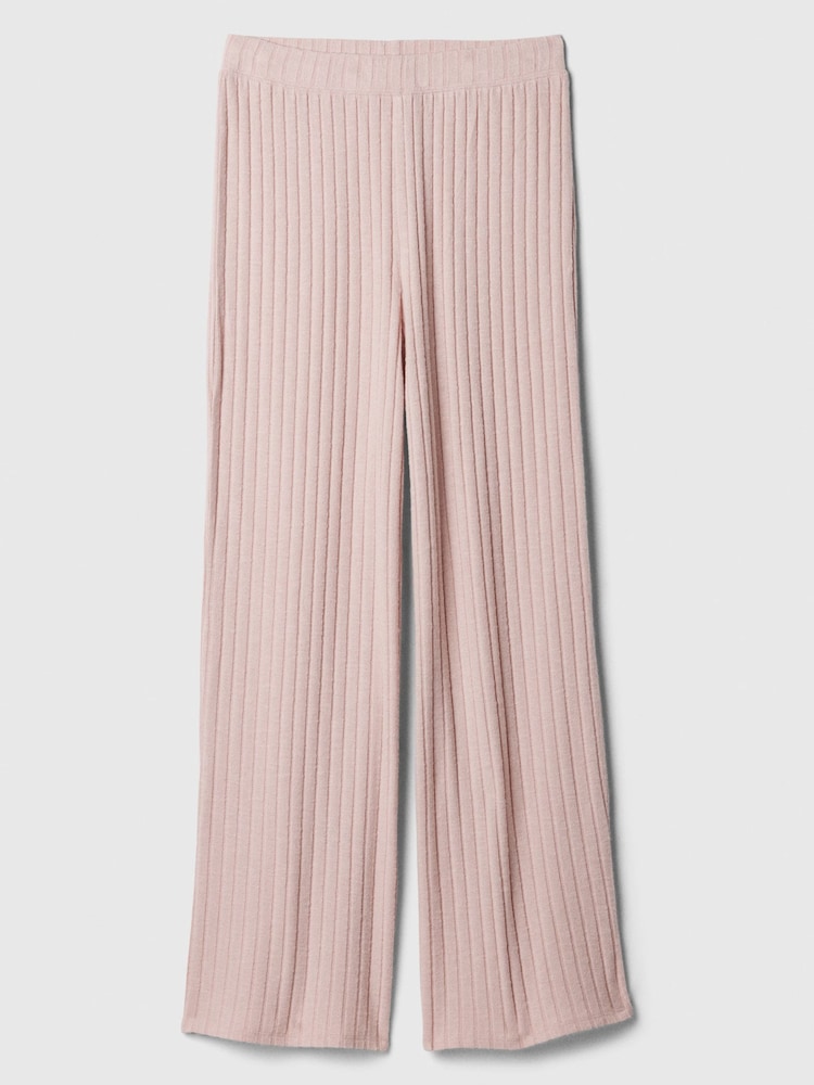 Roze - Gap ruimvallende geribbelde pyjamabroek met wijde pijpen - Image 4 of 4