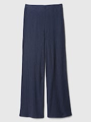 Azul marino - Pantalones de pijama de canalé con diseño holgado y pernera ancha de Gap - Imagen 4 de 4