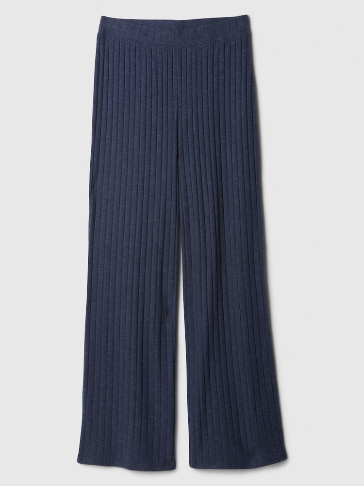 Azul marino - Pantalones de pijama de canalé con diseño holgado y pernera ancha de Gap - Imagen 4 de 4