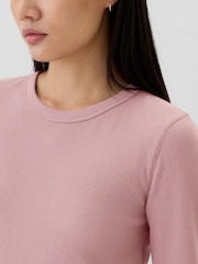 Gap Langarm-T-Shirt aus Stickmaterial mit Rundhalsausschnitt - Bild 4 von 5