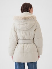 Gap Off White Oversized Puffer Coat - Image 2 of 6