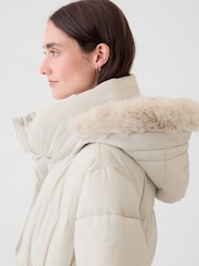 Gap Off White Oversized Puffer Coat - Image 4 of 6