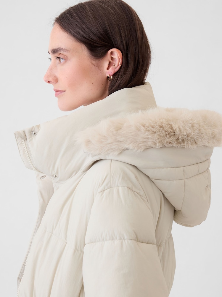 Off White - Nadměrný kabát Gap Oversized Puffer Coat - Image 4 of 6