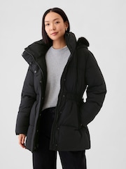 Gap Black Oversized Puffer Coat - Image 1 of 6
