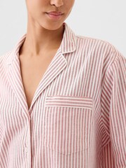 Gap Red Matching Family Christmas 100% Cotton Long Sleeve Stripe Pyjamas - Image 3 of 7