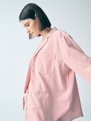 Gap Red Matching Family Christmas 100% Cotton Long Sleeve Stripe Pyjamas - Image 5 of 7
