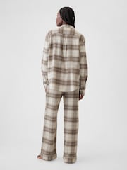 Gap Cream Christmas Flannel Long Pyjamas - Image 2 of 4
