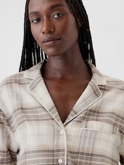 Gap Cream Christmas Flannel Long Pyjamas - Image 3 of 4