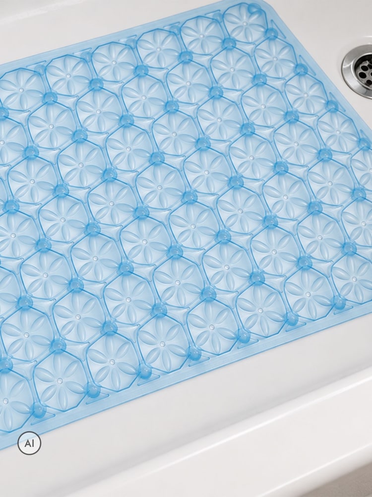 Showerdrape Blue Laguna Anti Slip PVC Bath Mat - Image 2 of 6