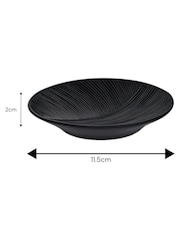 Showerdrape 3 Piece Black Ripple Textured Bathroom Accessory Set - Image 7 of 7
