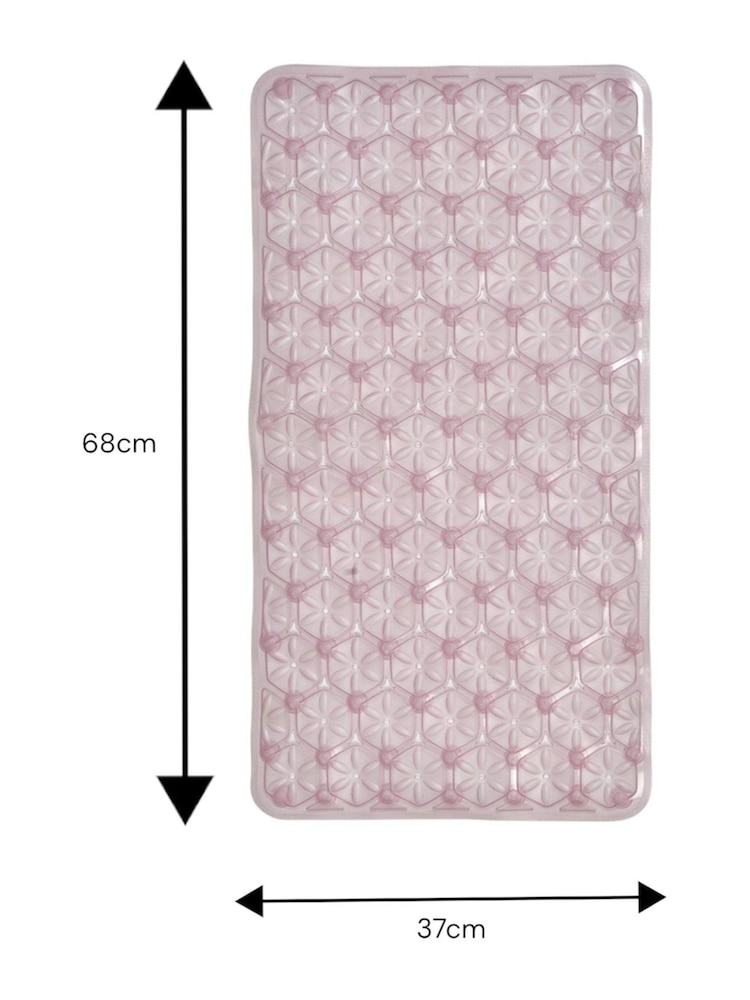 Showerdrape Pink Laguna Anti Slip PVC Bath Mat - Image 6 of 6