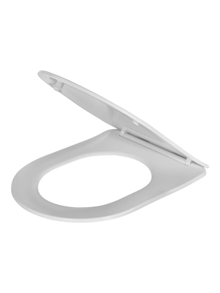 Showerdrape White Petra D Shaped Ultra Slim Soft Close Quick Release Adjustable Toilet Seat - Image 2 of 6 Showerdrape White Petra D Shaped Ultra Slim Soft Close Quick Release Adjustable Toilet Seat - Image 2 of 6