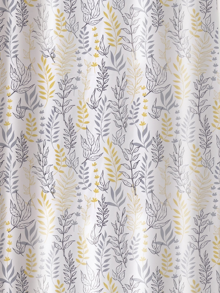 Showerdrape White Fernland Shower Curtain - Image 3 of 3 Showerdrape White Fernland Shower Curtain - Image 3 of 3
