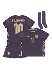 Nike Purple Bellingham 10 Dri-FIT England Away Little Kids 3 Piece Football Kit - Image 1 of 3