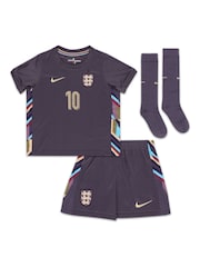 Nike Purple Bellingham 10 Dri-FIT England Away Little Kids 3 Piece Football Kit - Image 3 of 3