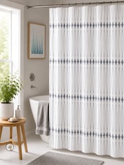 Showerdrape White Linea Shower Curtain - Image 1 of 4