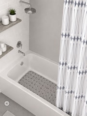 Showerdrape White Linea Shower Curtain - Image 2 of 4