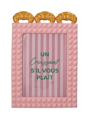 Kersten Pink Croissant Polyresin Photo Frame - Image 1 of 4