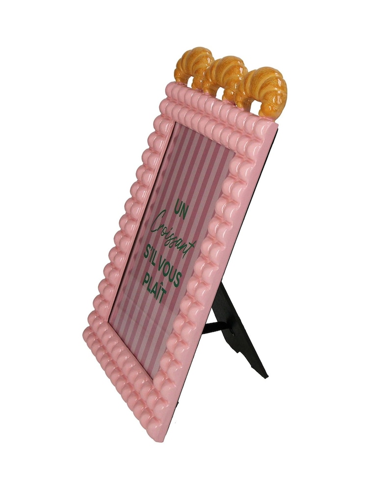 Kersten Pink Croissant Polyresin Photo Frame - Image 2 of 4 Kersten Pink Croissant Polyresin Photo Frame - Image 2 of 4