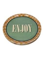 Kersten Multi Plate Enjoy Mango Wood Multi 25x25x2.5cm - Image 1 of 3