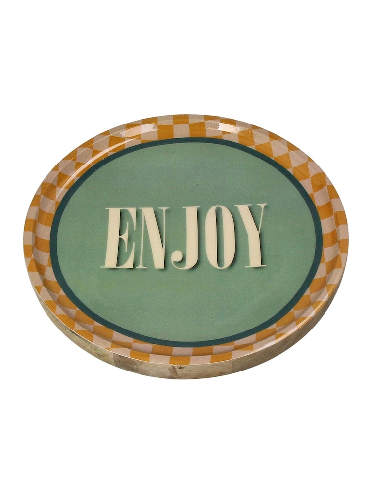 Kersten Multi Plate Enjoy Mango Wood Multi 25x25x2.5cm - Image 1 of 3