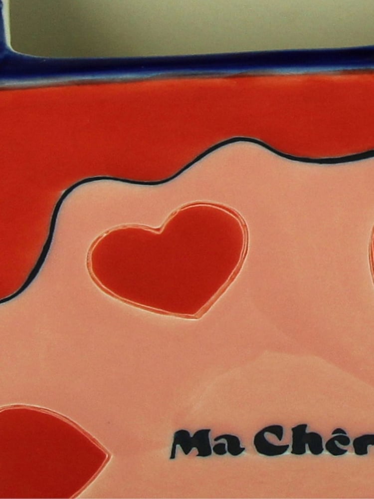 Kersten Multi Hearts Stoneware Vase - Image 2 of 2