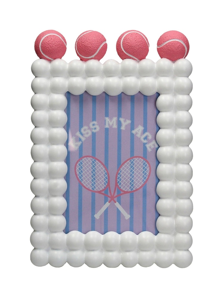 Kersten White Tennisball Polyresin Photo Frame - Image 1 of 3 Kersten White Tennisball Polyresin Photo Frame - Image 1 of 3