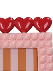 Kersten Pink Photo Frame Heart Polyresin 13x18cm - Image 3 of 3