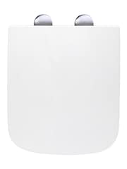 Showerdrape White Malaga Square Soft Close Quick Release Adjustable Toilet Seat - Image 2 of 6