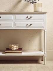 Interiors by Premier White Heritage 4 Drawer White Console Table - Image 2 of 4