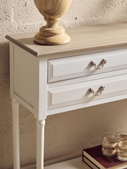 Interiors by Premier White Heritage 4 Drawer White Console Table - Image 3 of 4