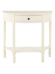 Interiors by Premier White Heritage One Drawer Antique Console Table - Image 1 of 4