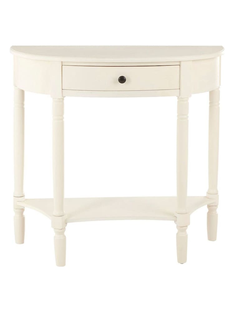 Interiors by Premier White Heritage One Drawer Antique Console Table - Image 1 of 4 Interiors by Premier White Heritage One Drawer Antique Console Table - Image 1 of 4