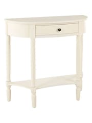Interiors by Premier White Heritage One Drawer Antique Console Table - Image 2 of 4