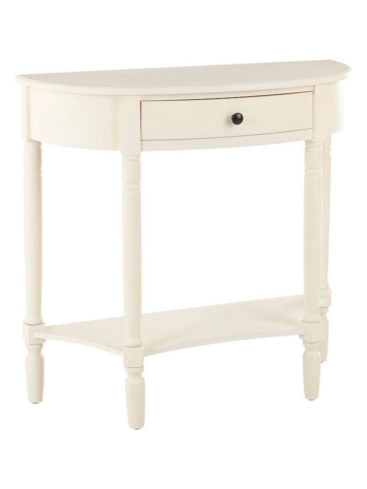 Interiors by Premier White Heritage One Drawer Antique Console Table - Image 2 of 4 Interiors by Premier White Heritage One Drawer Antique Console Table - Image 2 of 4