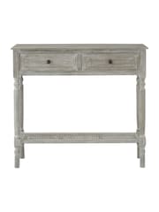 Interiors by Premier Grey Heritage Two Drawer Wash Rectangular Console Table - Image 1 of 6