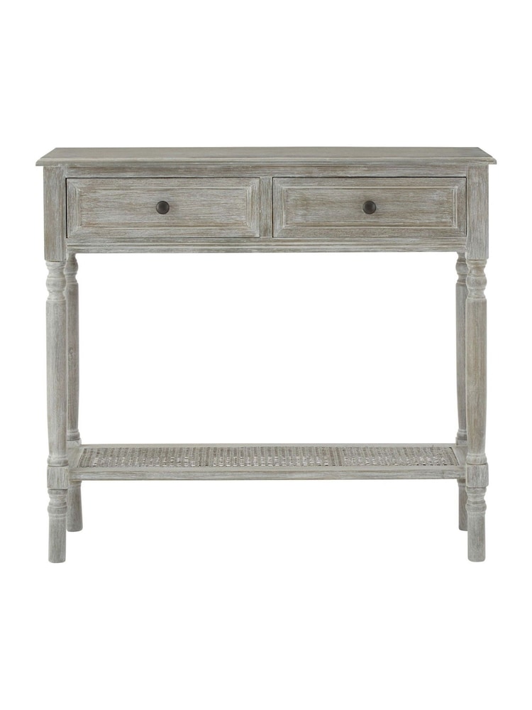 Interiors by Premier Grey Heritage Two Drawer Wash Rectangular Console Table - Image 1 of 6