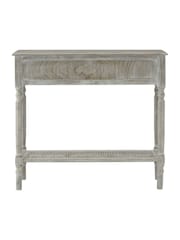 Interiors by Premier Grey Heritage Two Drawer Wash Rectangular Console Table - Image 4 of 6