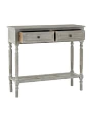 Interiors by Premier Grey Heritage Two Drawer Wash Rectangular Console Table - Image 5 of 6