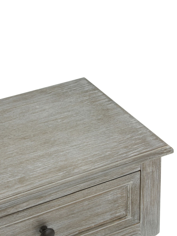 Interiors by Premier Grey Heritage Two Drawer Wash Rectangular Console Table - Image 6 of 6